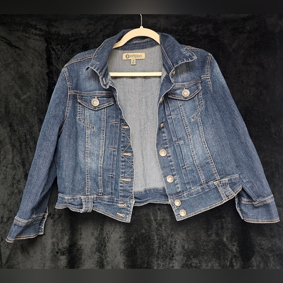 declaration of Democracy Jackets & Blazers - Democracy Blue Denim Cropped Jacket